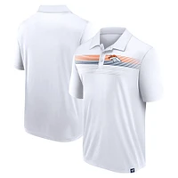 Men's Fanatics White Denver Broncos Victory For Us Interlock Polo