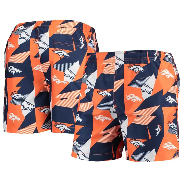 Lids Denver Broncos FOCO Geo Print Swim Trunks - Navy/Orange