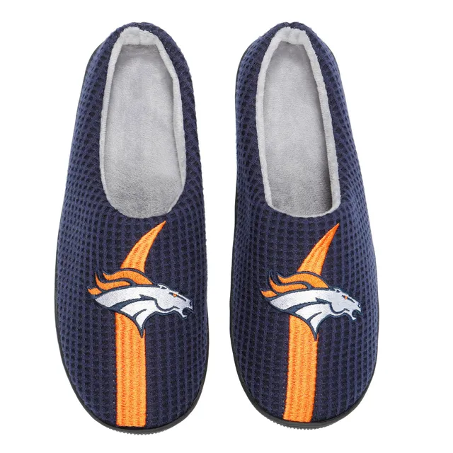 FOCO Navy Dallas Cowboys Team Stripe Memory Foam Slide Slippers