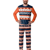 Pyjama FOCO Denver Broncos Wordmark Ugly pour homme, bleu marine