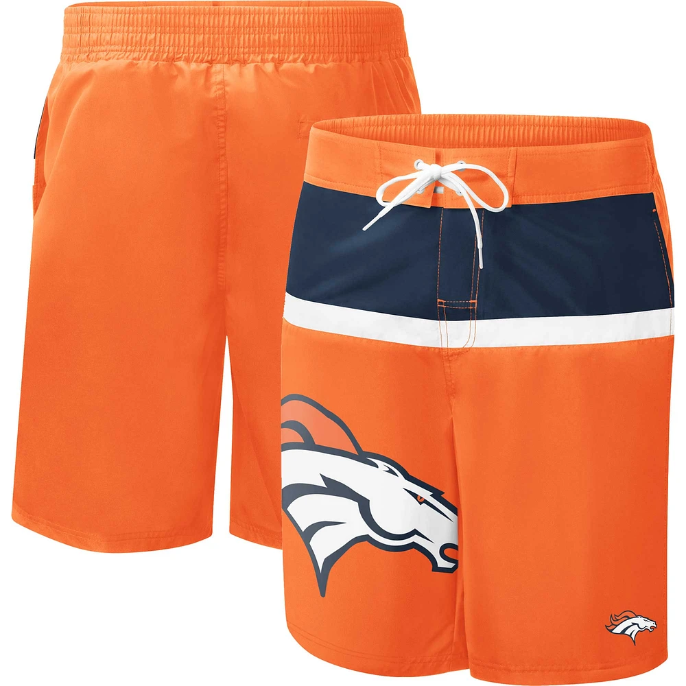 G-III Sports by Carl Banks Orange Denver Broncos Sea Wind Swim Trunks