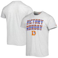 Men's Homage Ash Denver Broncos Victory Monday Tri-Blend T-Shirt