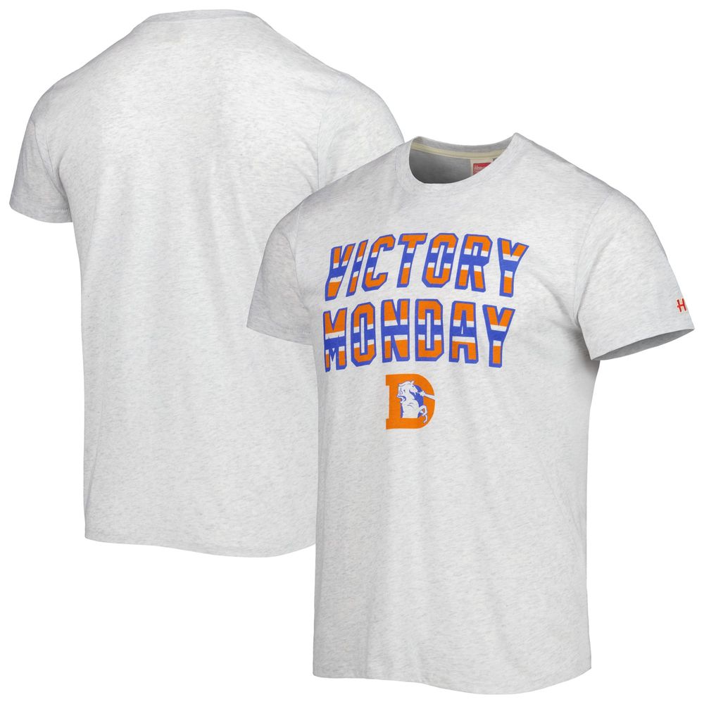 Men's Homage Ash Denver Broncos Victory Monday Tri-Blend T-Shirt