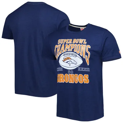 Denver Broncos Homage Super Bowl Classics Tri-Blend T-Shirt - Navy