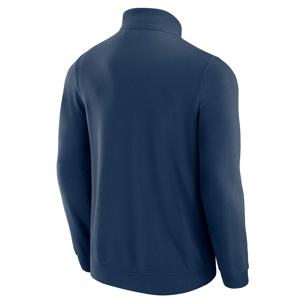 Men's J. Palmer Navy Denver Broncos QB1 Full-Zip Sweatshirt