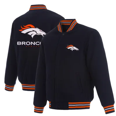 Denver Broncos JH Design Reversible Full-Snap Jacket - Navy