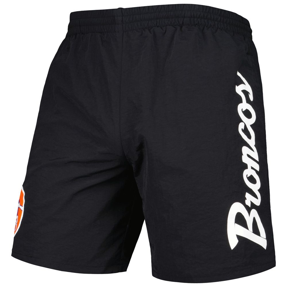 Men's Mitchell & Ness Black Denver Broncos Team Essentials Nylon Shorts