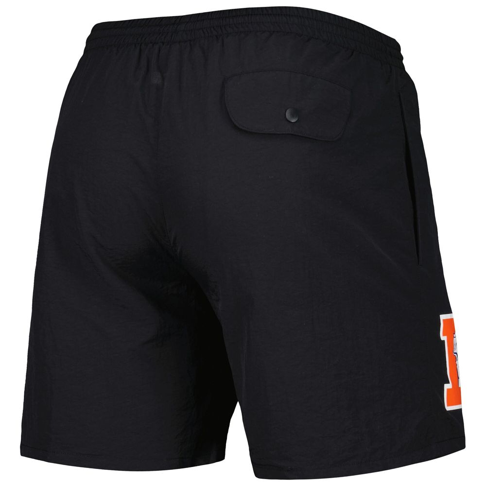 Men's Mitchell & Ness Black Denver Broncos Team Essentials Nylon Shorts