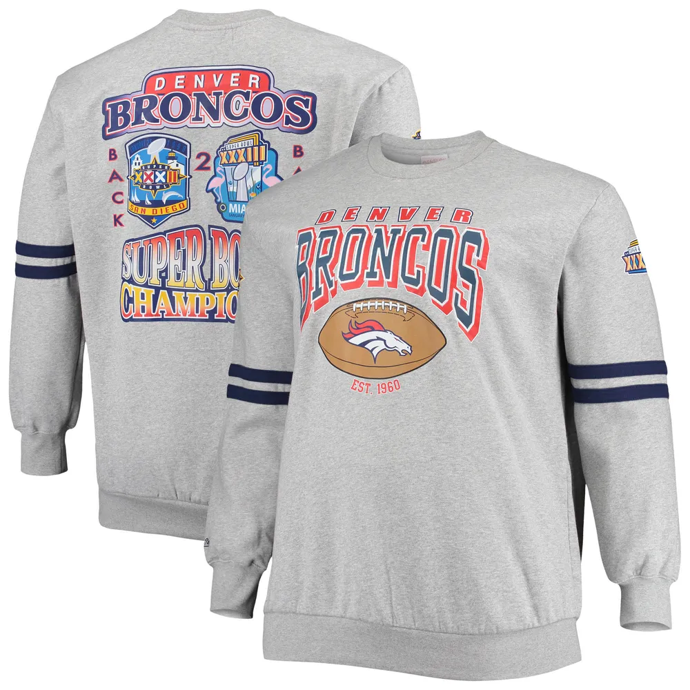 Denver Broncos Mitchell & Ness Allover Print Fleece Pullover