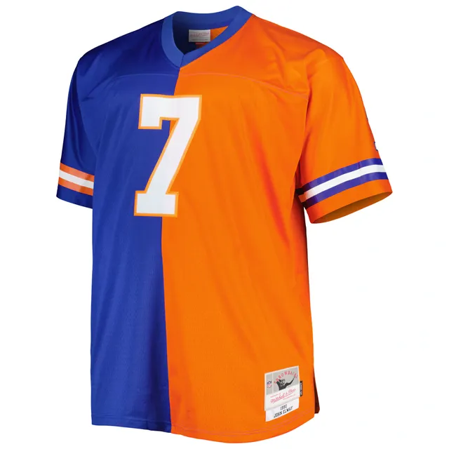 Men's Mitchell & Ness John Elway Orange Denver Broncos Legacy Replica Jersey