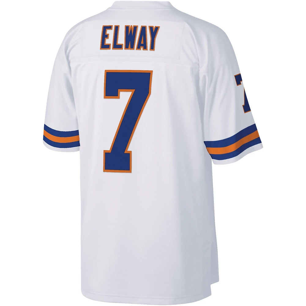 Men's Mitchell & Ness John Elway White Denver Broncos Legacy Replica Jersey