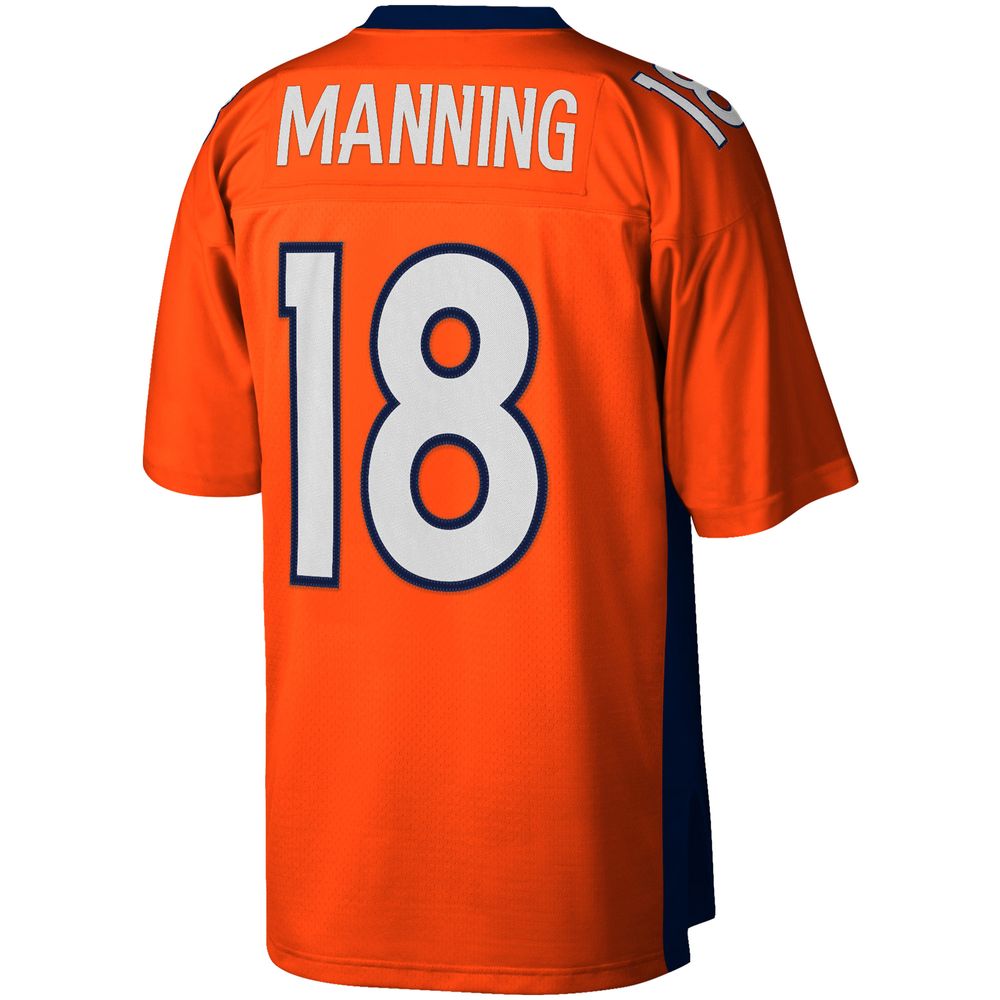 Men's Mitchell & Ness Peyton Manning Orange Denver Broncos Big Tall 2015 Retired Player Replica Jersey