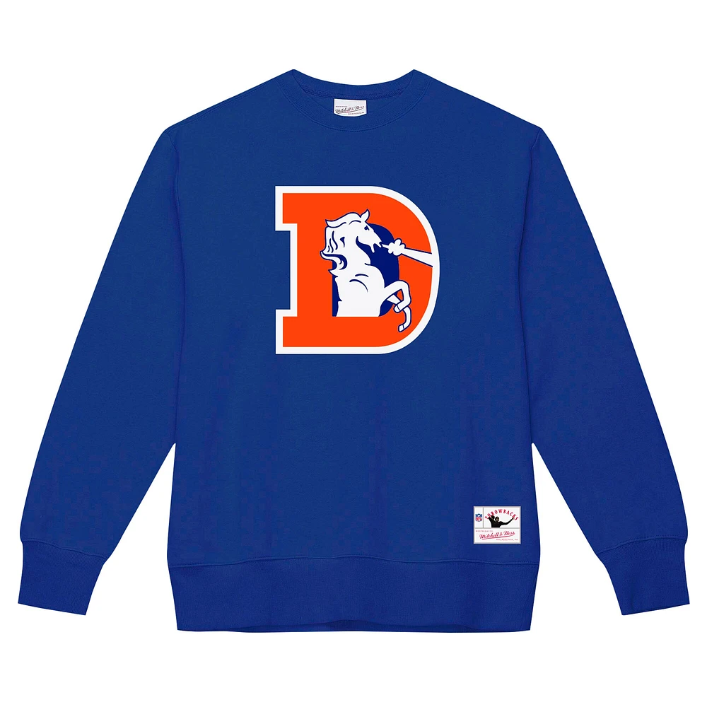 1 sweat-shirt en polaire basique Mitchell & Ness Royal Denver Broncos