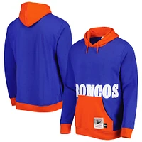 Men's Mitchell & Ness Royal Denver Broncos Big Face 5.0 Pullover Hoodie