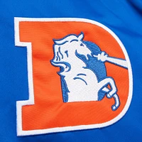 Men's Mitchell & Ness Royal Denver Broncos Double Down Satin Full-Snap Jacket