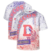 Men's Mitchell & Ness White Denver Broncos Big Tall Allover Print T-Shirt