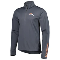 Pull demi-zippé MSX by Michael Strahan pour homme, couleur anthracite, des Denver Broncos