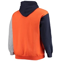 Sweat à capuche bleu marine/orange Denver Broncos Big & Tall pour hommes