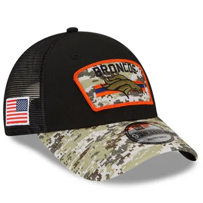 Men's New Era Black Denver Broncos 2021 Salute to Service Historic Logo Cuffed Knit Hat