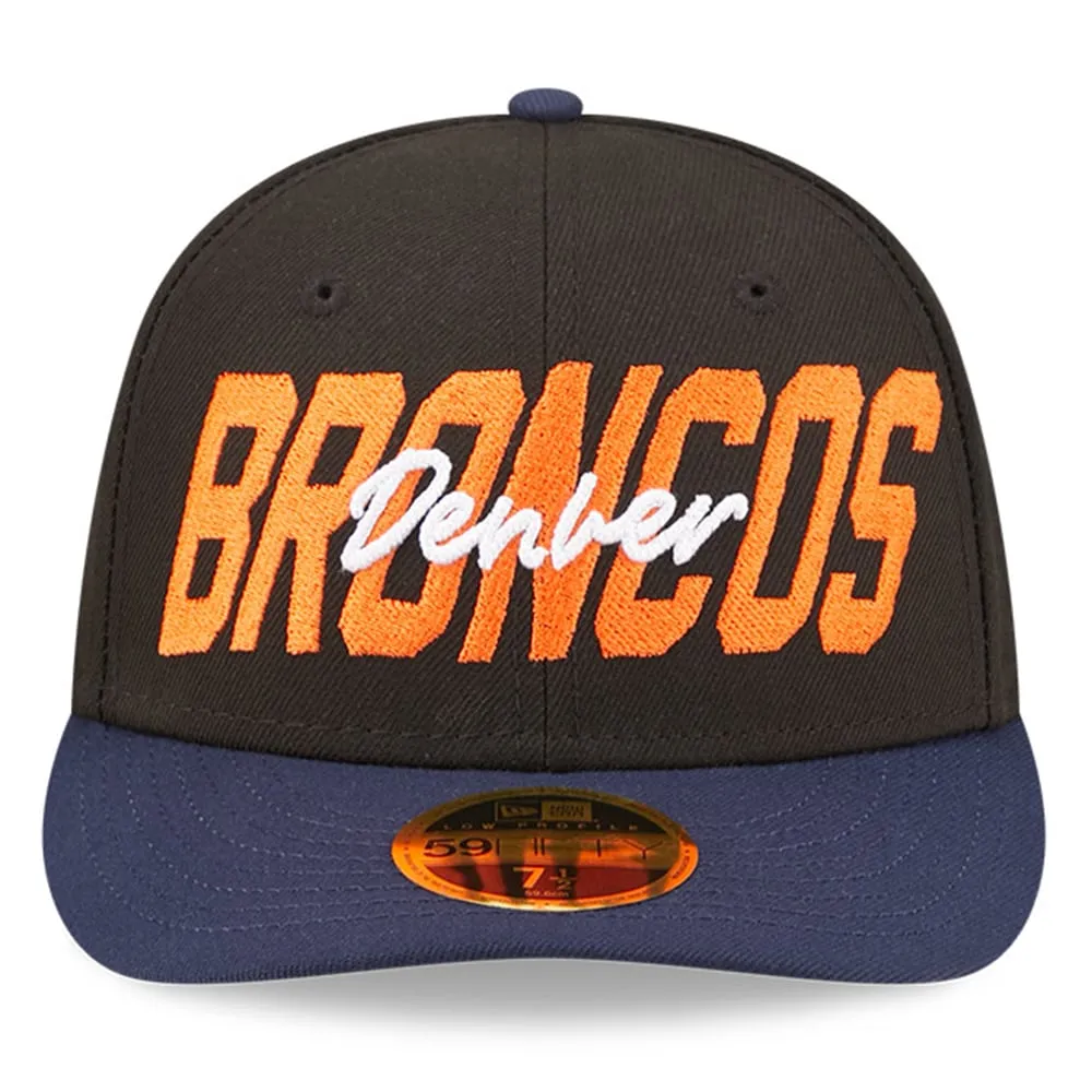 New Era Men's New Era Black/Navy Denver Broncos 2022 NFL Draft Low Profile  59FIFTY Fitted Hat