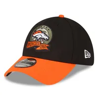 Casquette Flex New Era Denver Broncos 2022 Salute To Service 39THIRTY pour homme, noir/orange