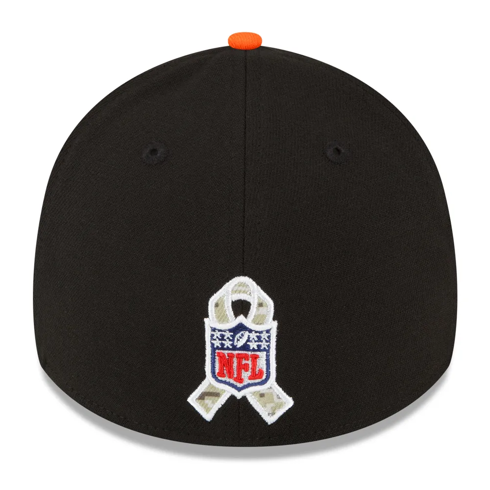 Casquette Flex New Era Denver Broncos 2022 Salute To Service 39THIRTY pour homme, noir/orange