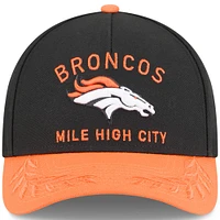 Men's New Era /Orange Denver Broncos 2025 NFL Draft 9FORTY A-Frame M-Crown Adjustable Hat