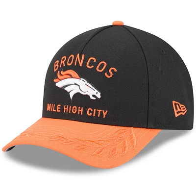 Men's New Era Black/Orange Denver Broncos 2025 NFL Draft 9FORTY M-Crown A-Frame Adjustable Hat