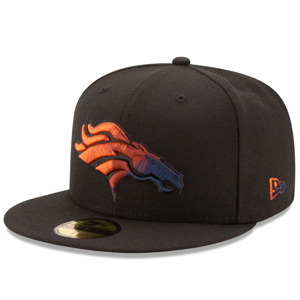 Men's New Era Orange Denver Broncos Identity 59FIFTY Fitted Hat