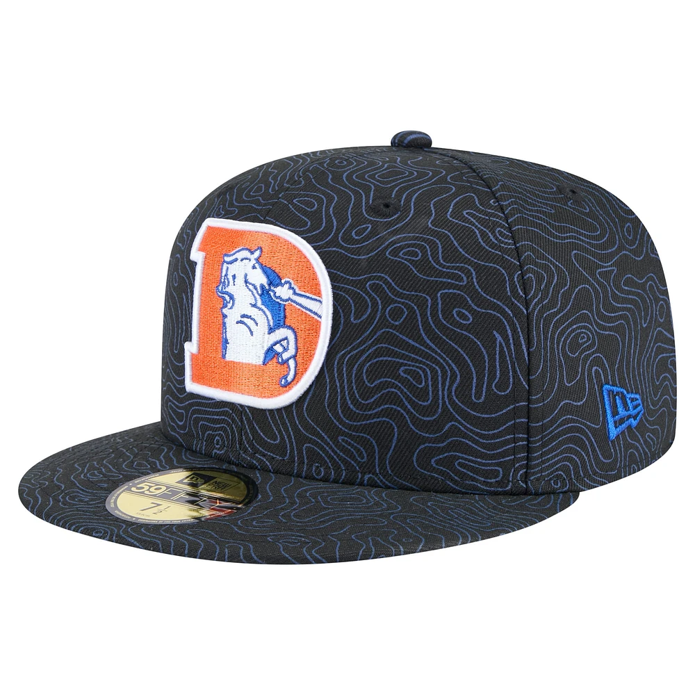 Men's New Era Black Denver Broncos Geo 59FIFTY Fitted Hat