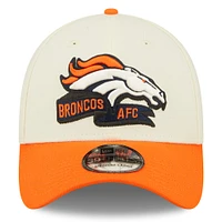 Casquette New Era 2022 Sideline Denver Broncos crème/orange pour homme - 39THIRTY 2-Tone Flex Hat