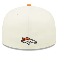 Men's New Era Cream/Orange Denver Broncos 2022 Sideline 59FIFTY Fitted Hat