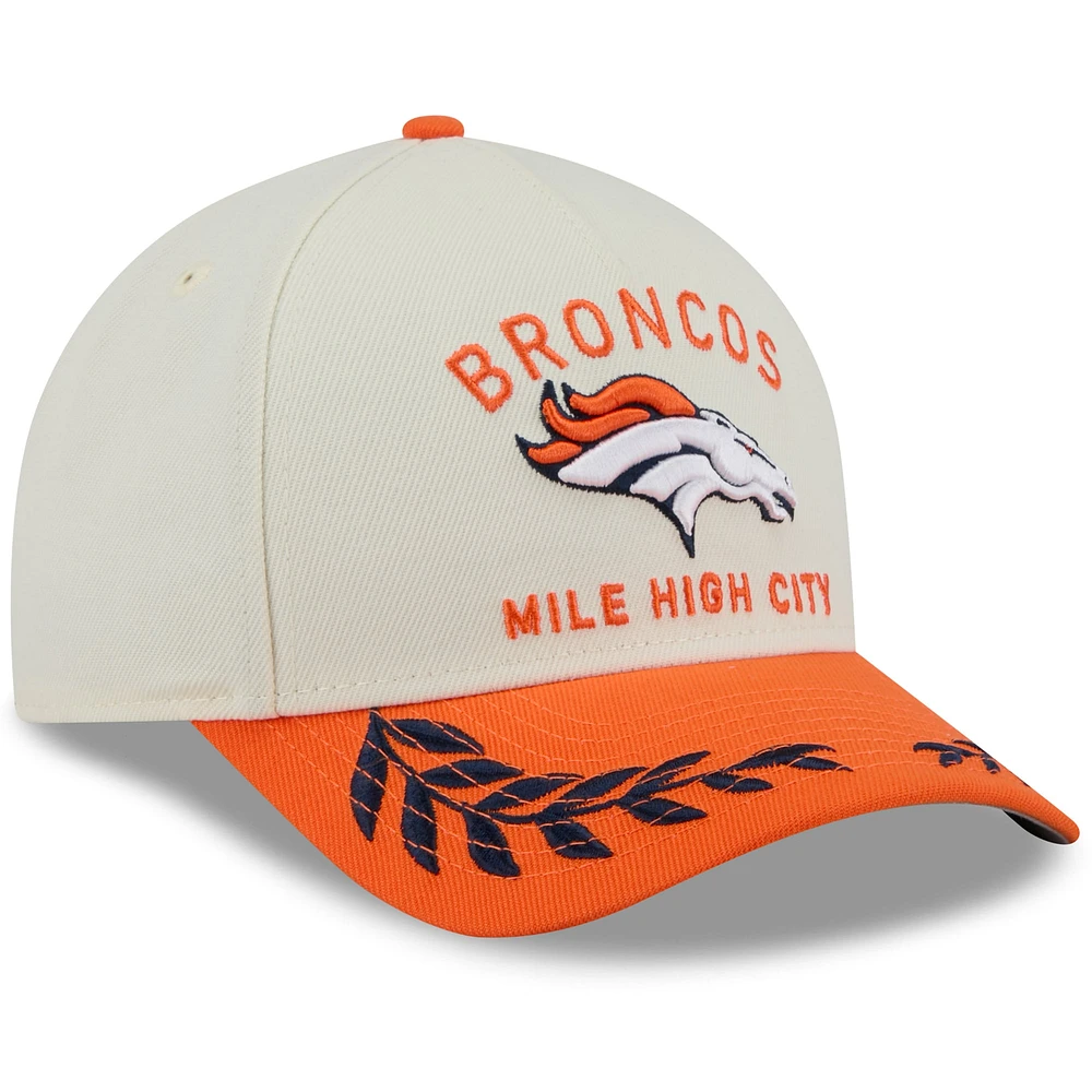 Men's New Era /Orange Denver Broncos 2025 NFL Draft 9FORTY A-Frame M-Crown Adjustable Hat