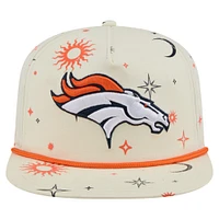 Men's New Era Cream Denver Broncos Celestial Golfer Adjustable Hat