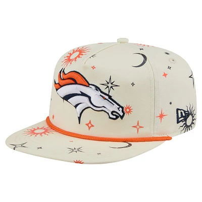 Men's New Era Cream Denver Broncos Celestial Golfer Adjustable Hat