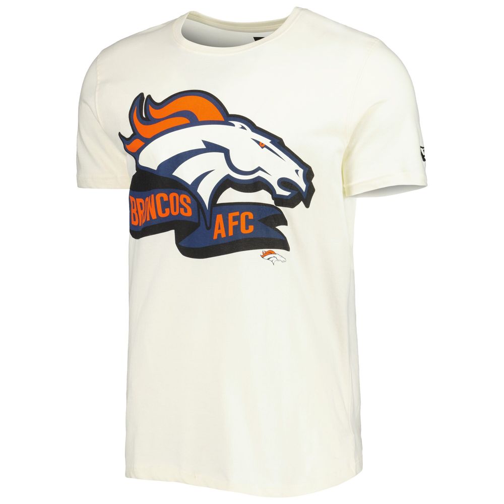 Men's New Era Cream Denver Broncos Sideline Chrome T-Shirt