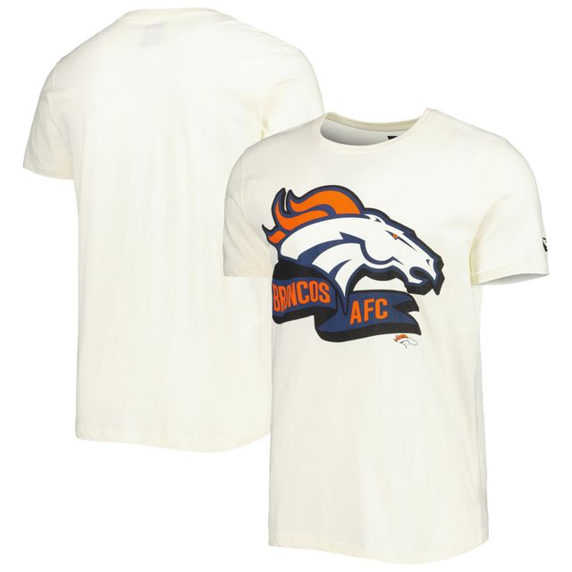 T-shirt pour homme New Era Crème Denver Broncos Sideline Chrome