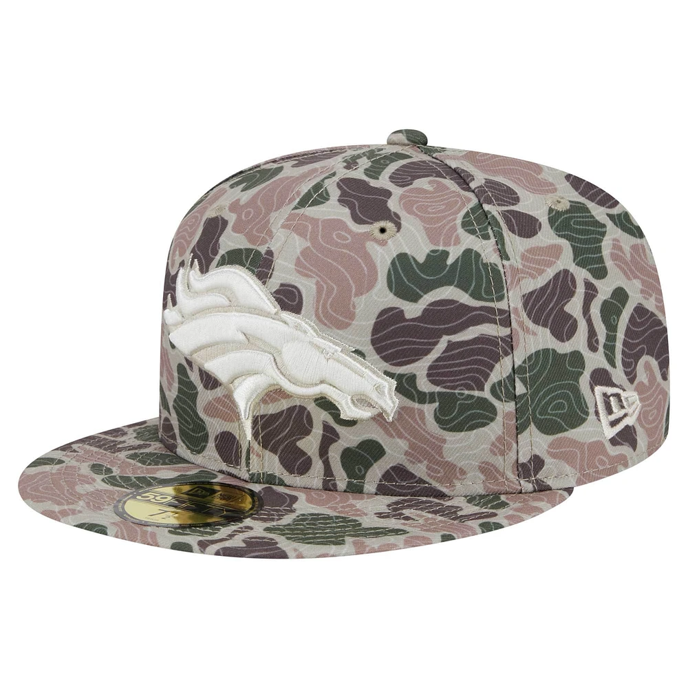 Casquette ajustée 59FIFTY Denver Broncos Geo Camo de New Era pour homme