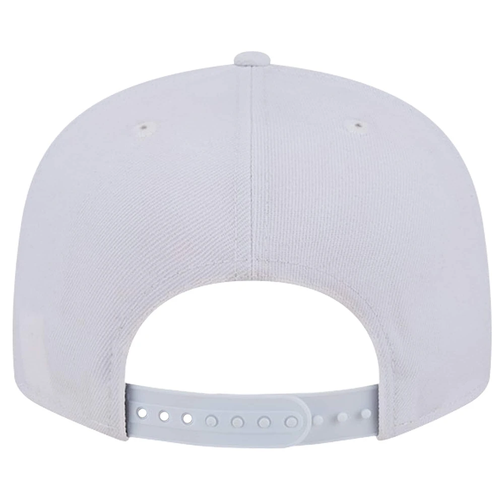 Men's New Era Denver Broncos Main White on White 9FIFTY Snapback Hat