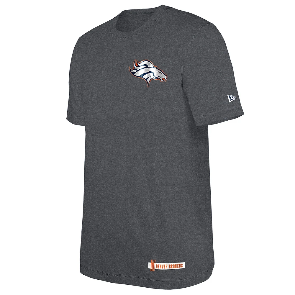 Men's New Era Heather Navy Denver Broncos 2024 NFL Training Camp T-Shirt