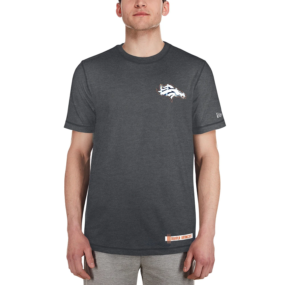 Men's New Era Heather Navy Denver Broncos 2024 NFL Training Camp T-Shirt