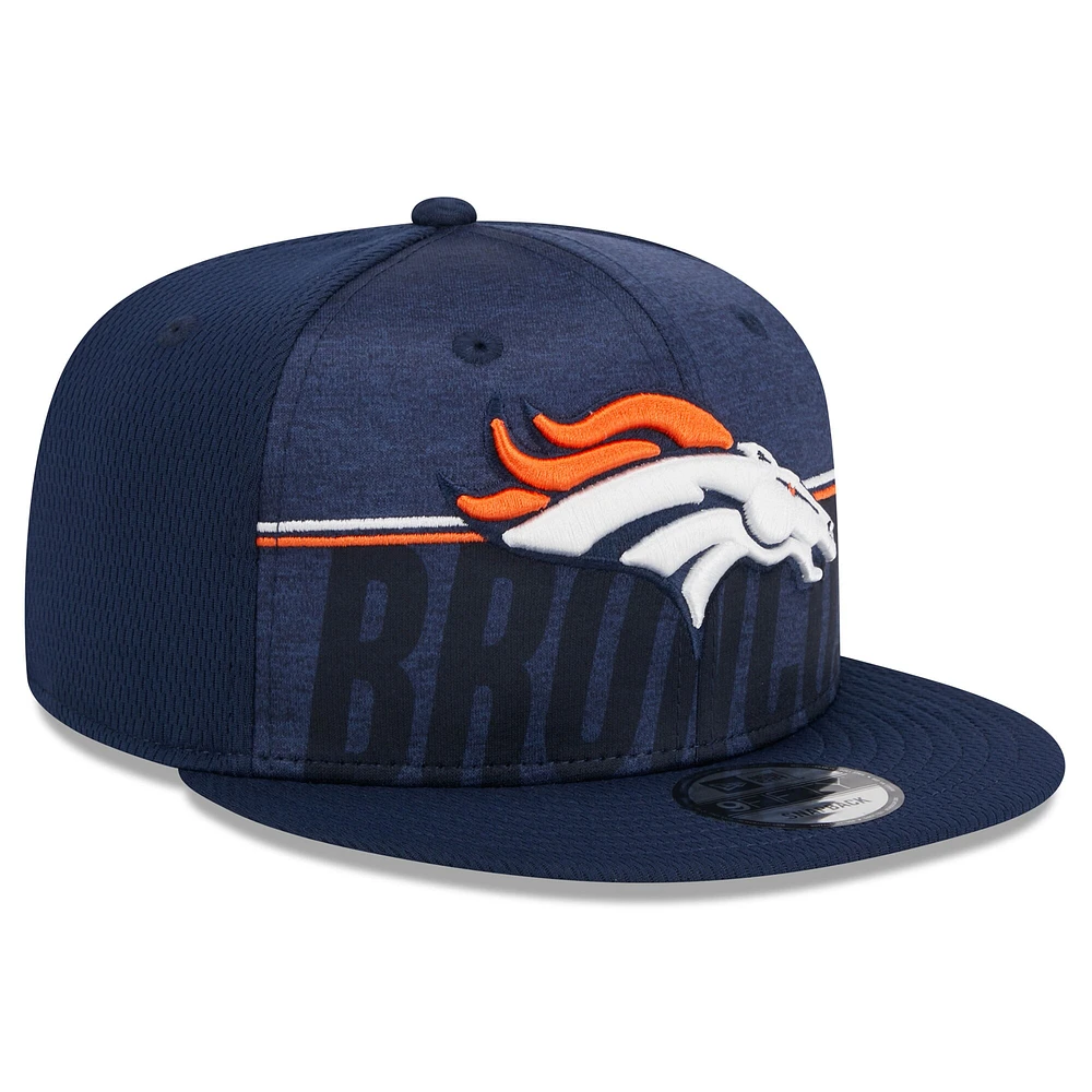 Casquette Snapback 9FIFTY pour homme New Era bleu marine Denver Broncos 2023 NFL Training Camp