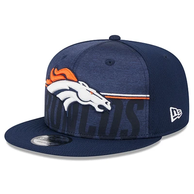 Casquette Snapback 9FIFTY pour homme New Era bleu marine Denver Broncos 2023 NFL Training Camp