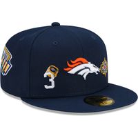 Men's New Era Navy Denver Broncos 3x Super Bowl Champions Count The Rings - Fitted Hat