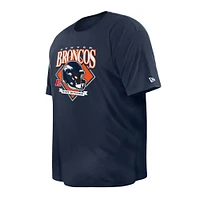 T-shirt bleu marine avec casque Big & Tall des Denver Broncos New Era pour hommes