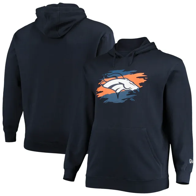 Men's Denver Broncos New Era Navy Big & Tall Primary Logo Pullover