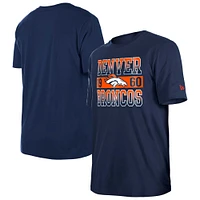 T-shirt bleu marine Denver Broncos City Team New Era pour homme