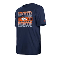 T-shirt bleu marine Denver Broncos City Team New Era pour homme