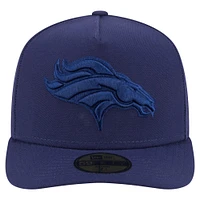 Men's New Era Navy Denver Broncos Color Pack A-Frame 59FIFTY Fitted Hat