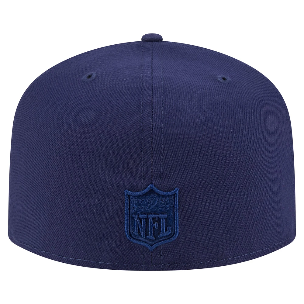 Men's New Era Navy Denver Broncos Color Pack A-Frame 59FIFTY Fitted Hat